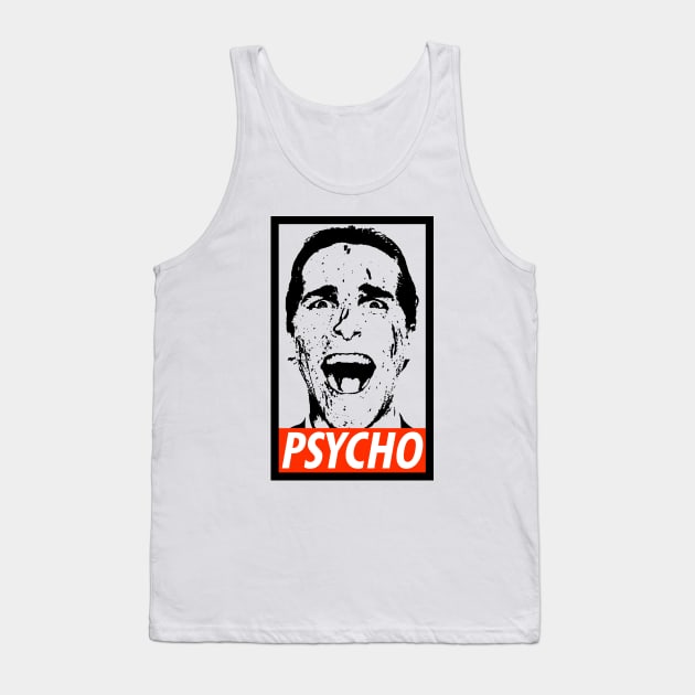 American Psycho Obey Tank Top by scribblejuice